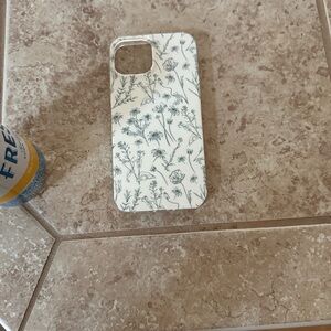 Floral White Protective Phone Case - Compatible Cell I-Phone Accessory 15